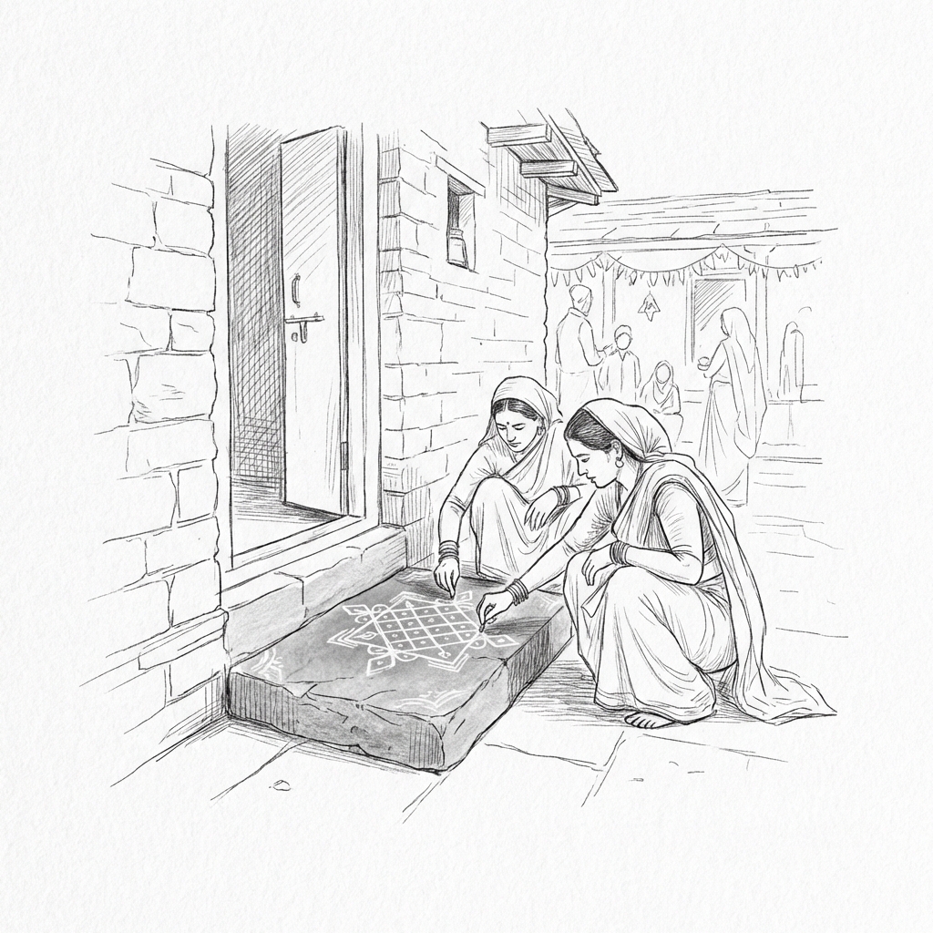 Aipan Art Creation Sketch